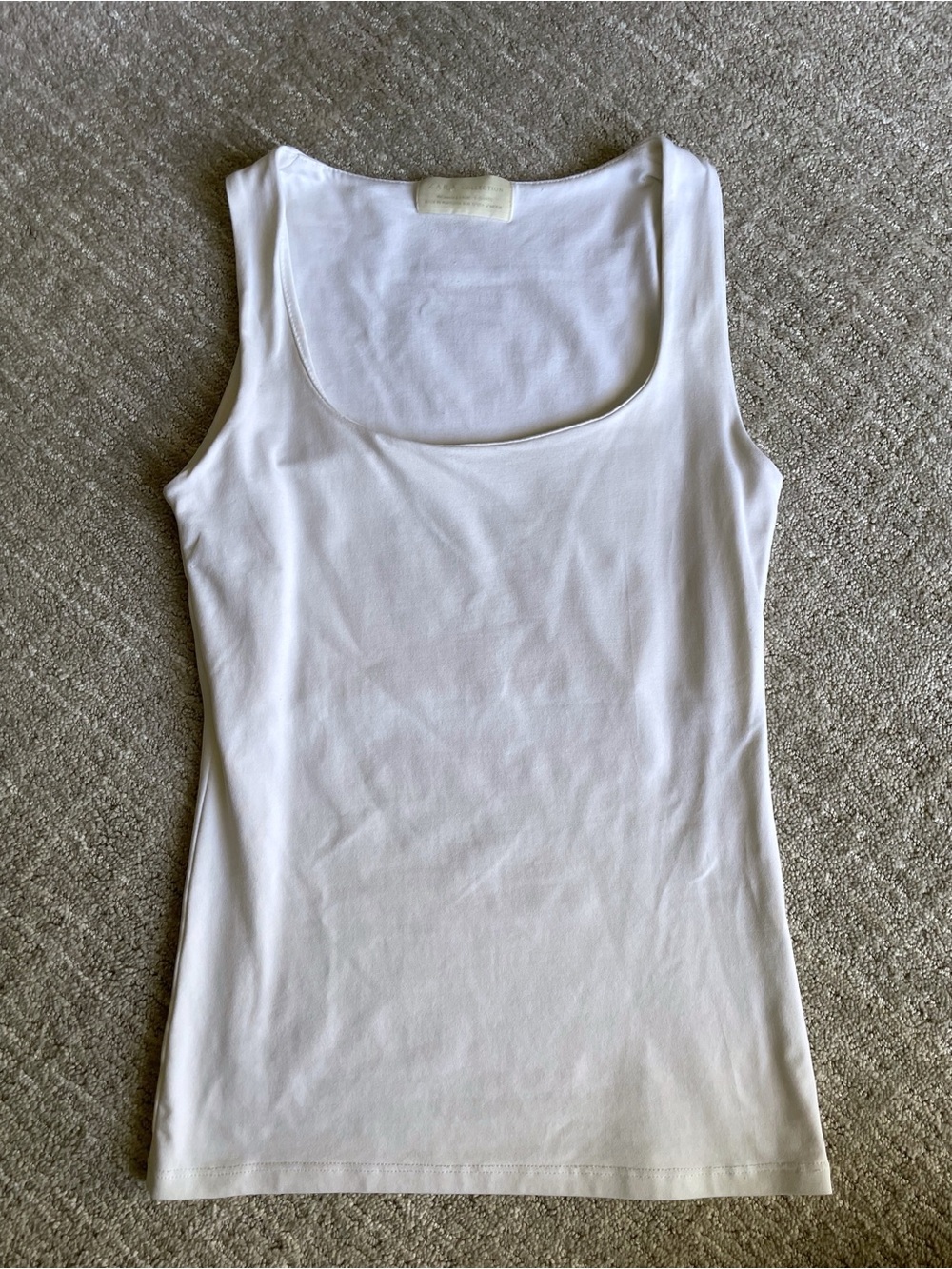 Zara - Scoop neck sleeveless top - Small - White